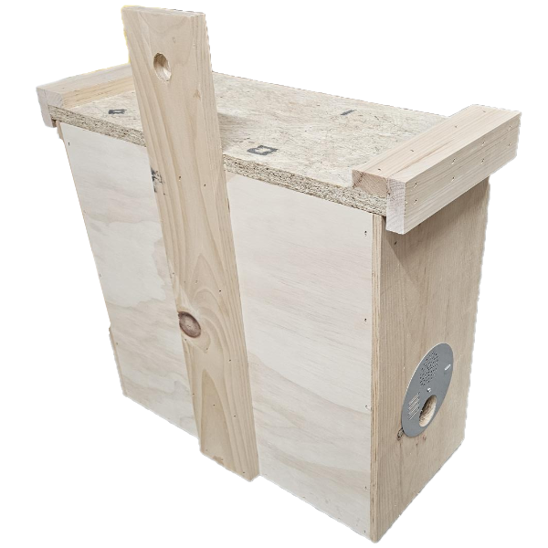 Swarm Traps being explain by owner and beekeeper Keith Elkes